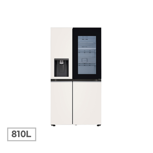 [LG케어솔루션] 디오스 얼음정수기냉장고 오브제컬렉션 노크온 810L 베이지 (방문/03)